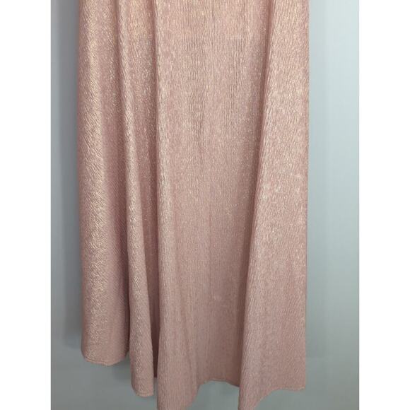 Oleg Cassini Womens Off The Shoulder Metallic Hi-Lo Dress Rosego Size 12 NWT - Picture 10 of 14